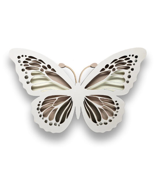 Motyl beżowy z białą powierzchnią lampka nocna LED do pokoju dziecka.jpg