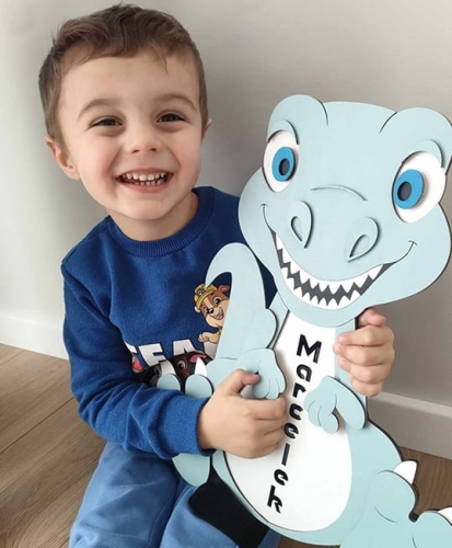 Ręcznie malowana lampka nocna dinozaur