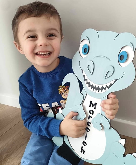 Ręcznie malowana lampka nocna dinozaur