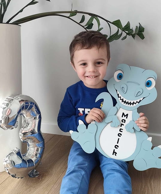 Ręcznie malowana lampka nocna dinozaur