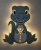Ręcznie malowana lampka nocna dinozaur