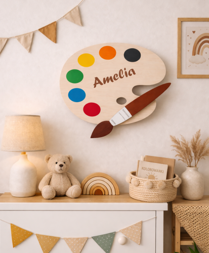 Lampka nocna paleta farb aranzacja