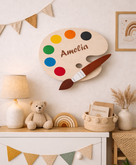 Lampka nocna paleta farb aranzacja