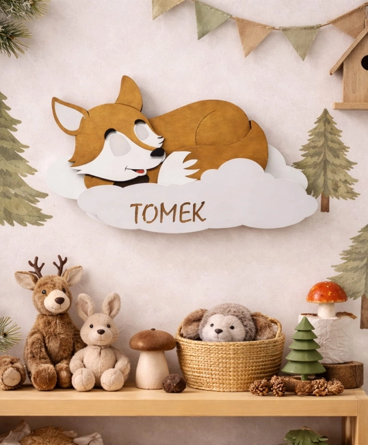 Lampka nocna lisek aranżacja