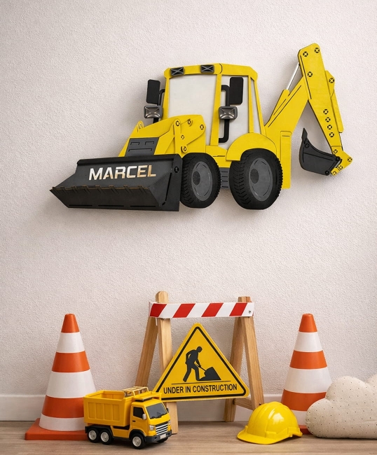 Lampka nocna koparka aranżacja
